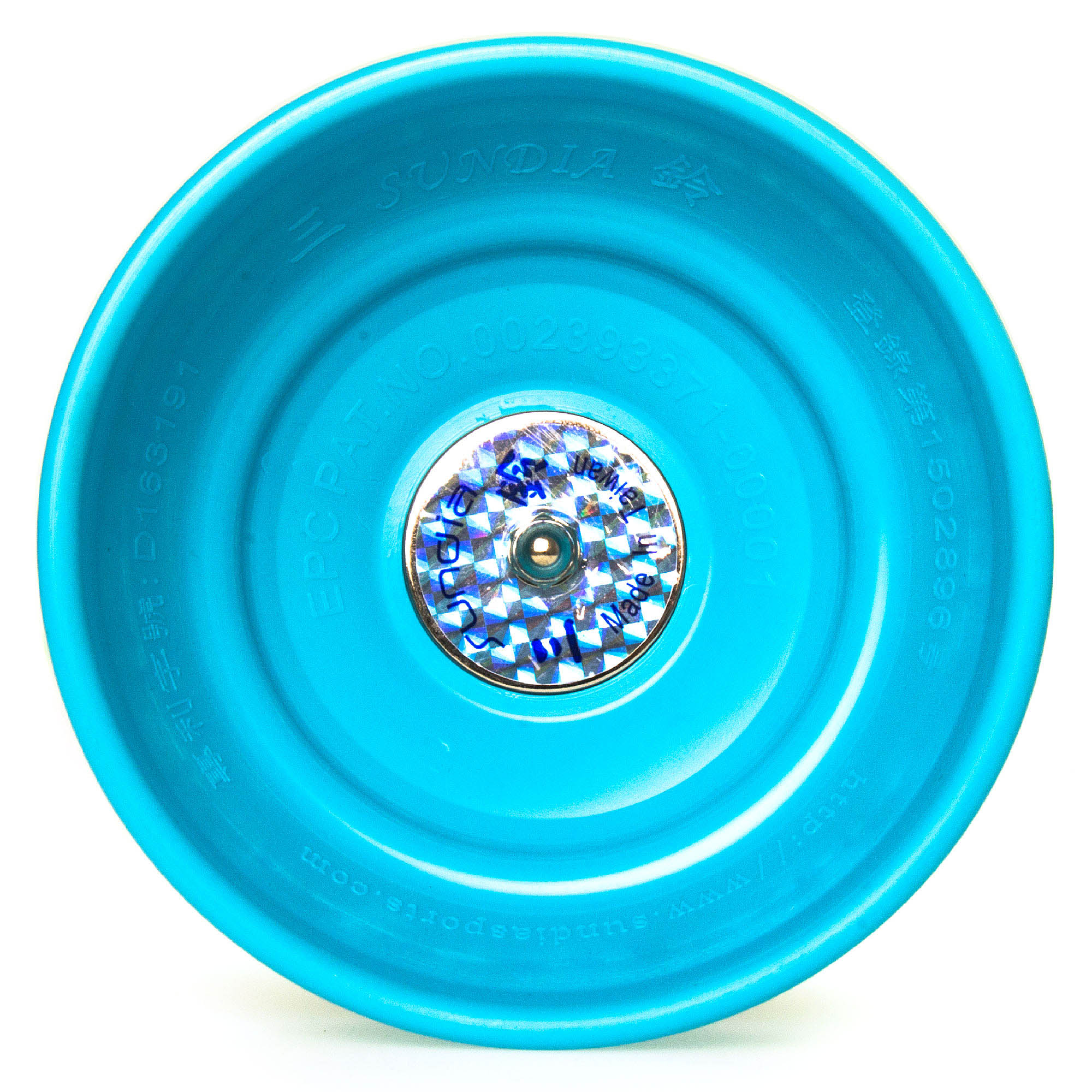 blue diabolo inside cup