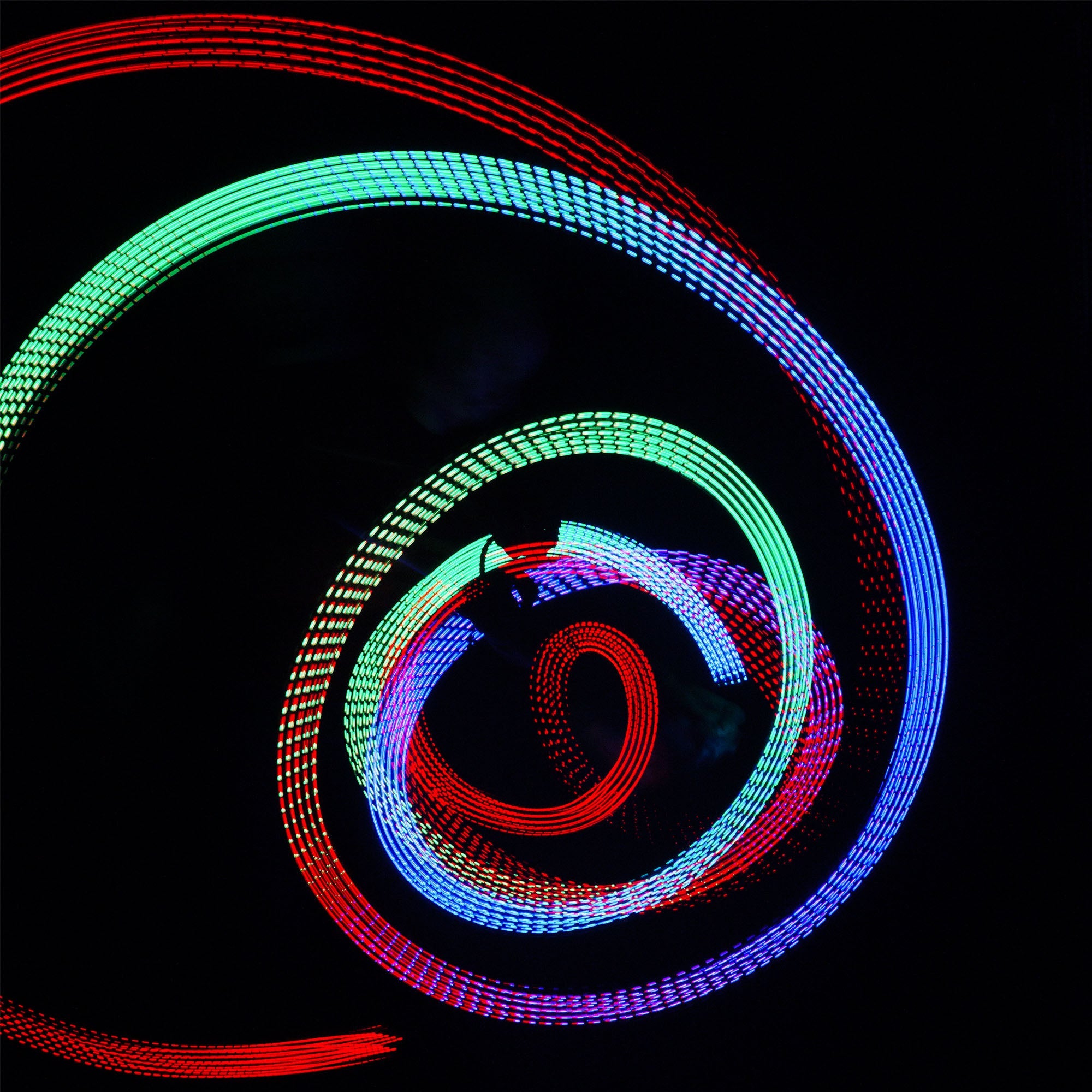 TriX 3.0 light trail with many colours.