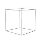 full silver cube from corner angle