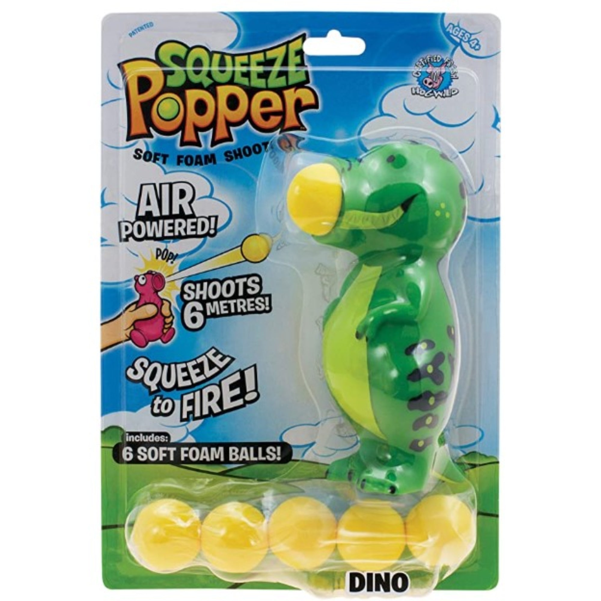 squeeze popper dino package