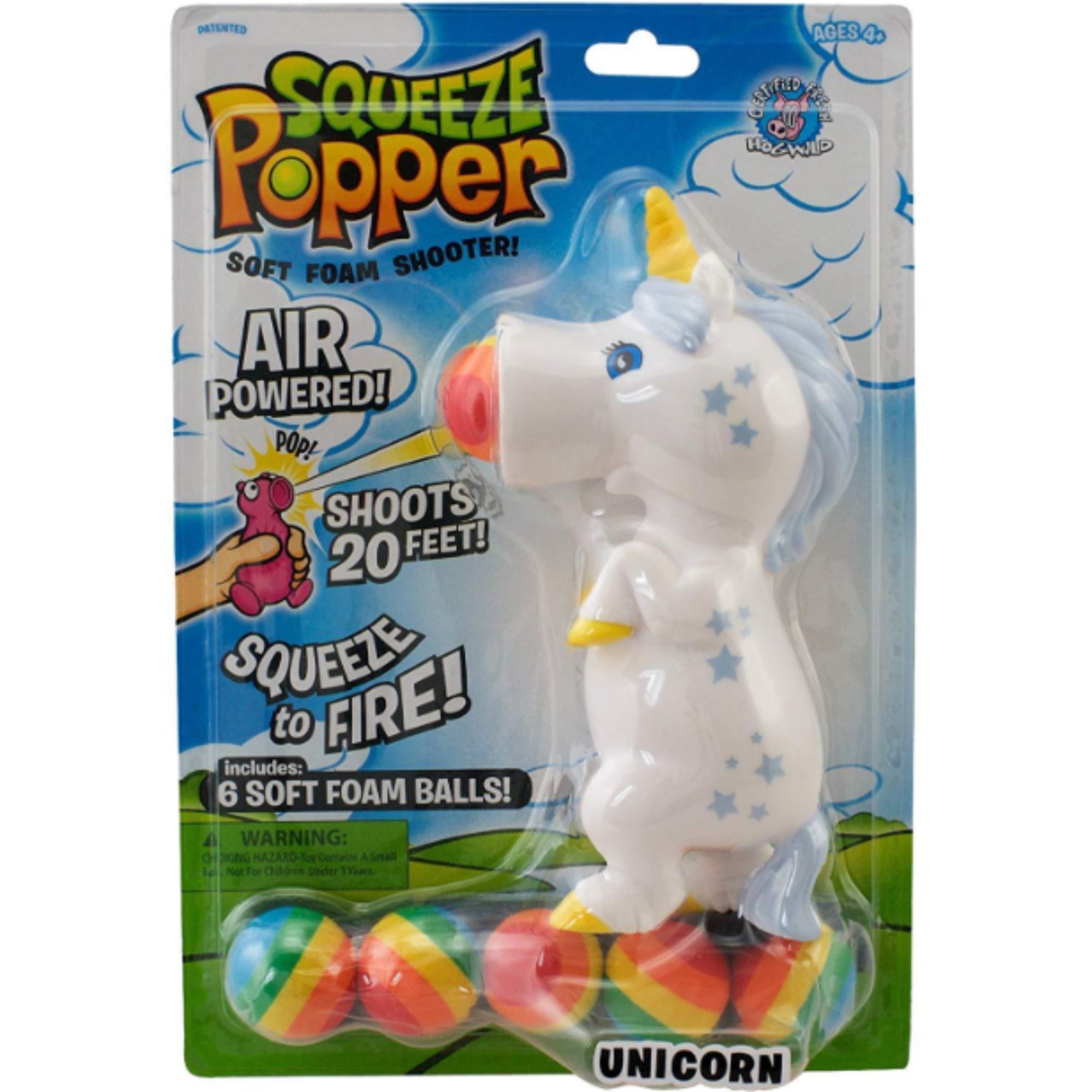 squeeze popper white unicorn package