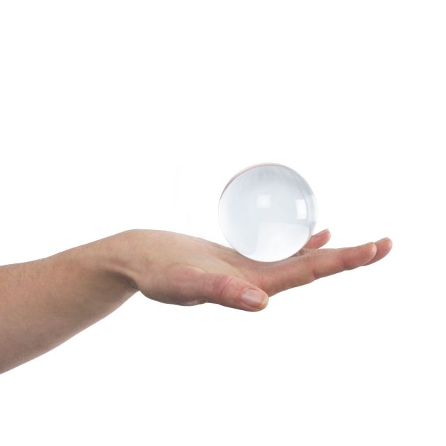 Crystal Clear Acrylic Contact Ball and protective bag