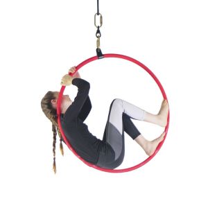 1 point youth size aerial hoop with performer